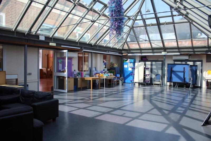 Hall space, gym hall, large room and muga pitch venue photo